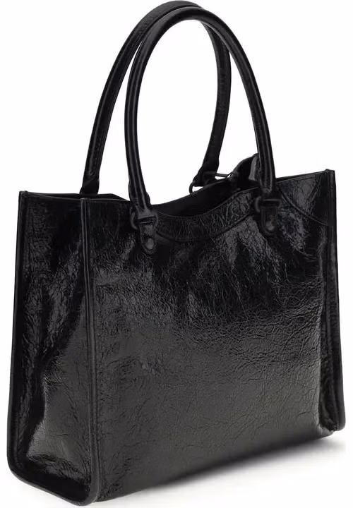 Balenciaga Black Lamb Ovis Aries Aries Shoulder Bag