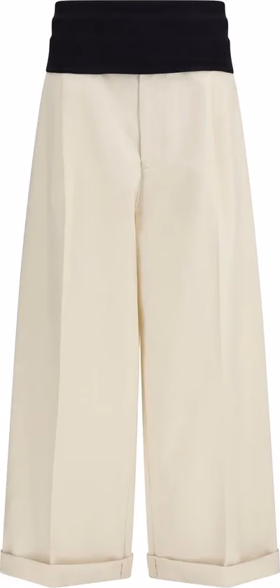 Darkpark Beige Cotton Casual Pants