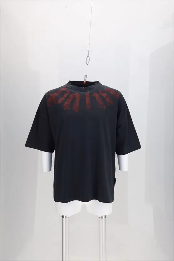 Palm Angels Black Cotton T-Shirt