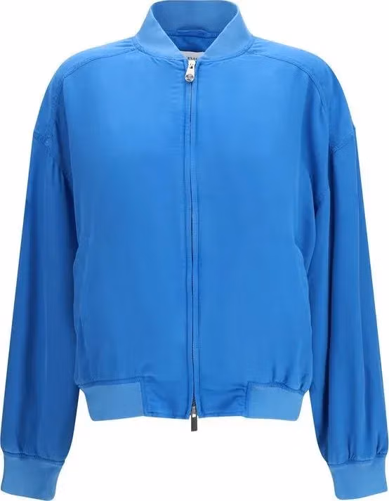 Versace Blue Silk Bomber
