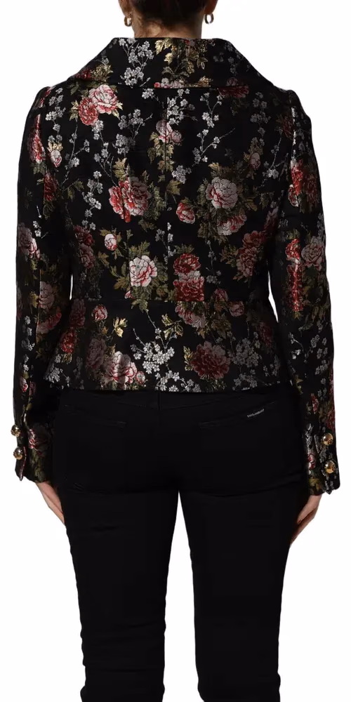 Dolce & Gabbana Multicolor Floral Brocade Blazer Jacket