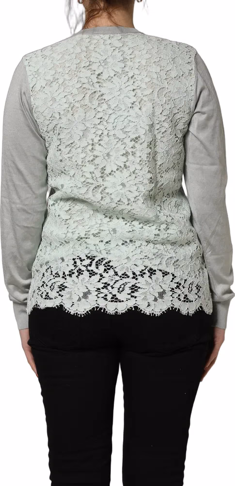 Dolce & Gabbana Green ButtonDown LongSleeve Cardigan Sweater