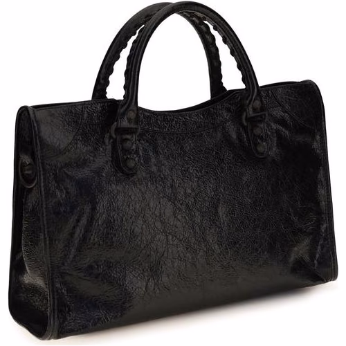 Balenciaga Black Lamb Ovis Aries Aries Shoulder Bag
