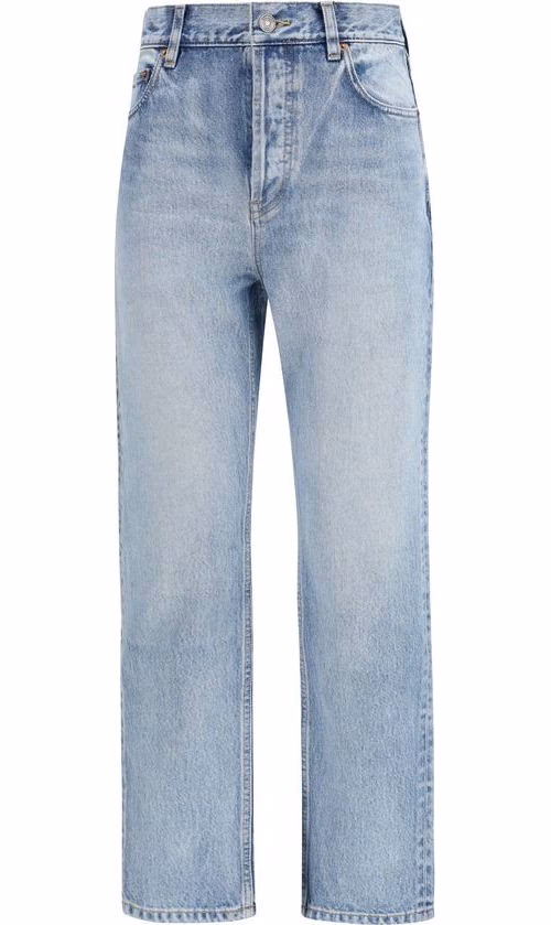 Saint Laurent Blue Cotton Cropped Jeans