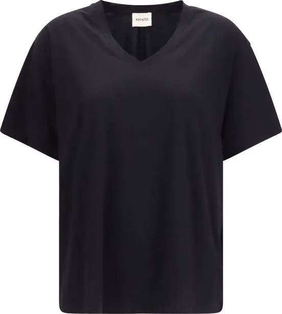 Khaite Black Cotton T-Shirt