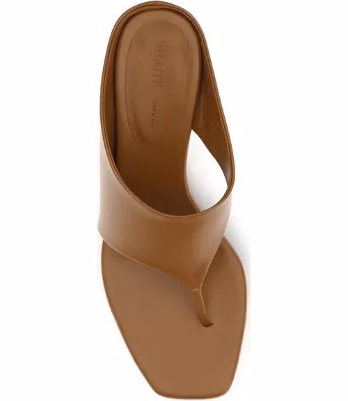 Khaite Brown Calf Leather Bos Taurus Platform Sandals