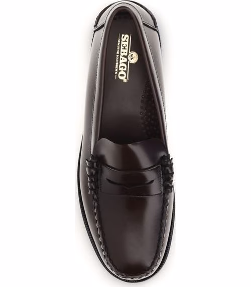 Sebago Brown Calf Leather Bos Taurus Slip-On Loafers