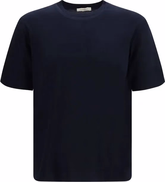 Piacenza Cashmere Blue Cotton T-Shirt