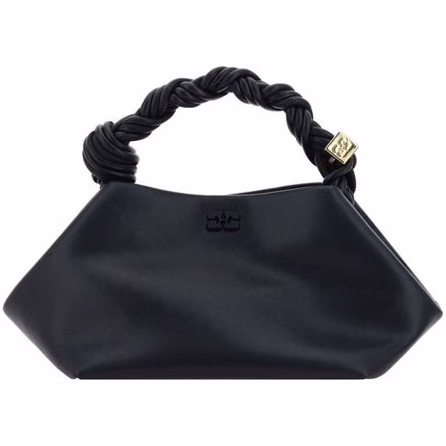 Ganni Black Calf Leather Bos Taurus Handbag
