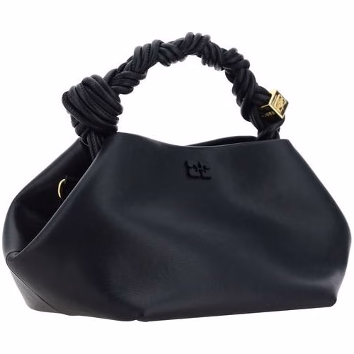 Ganni Black Calf Leather Bos Taurus Handbag