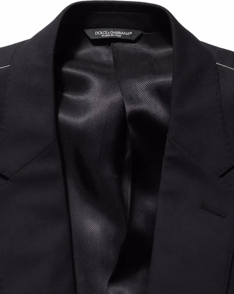 Dolce & Gabbana Black Wool Single Breasted Blazer Jacket
