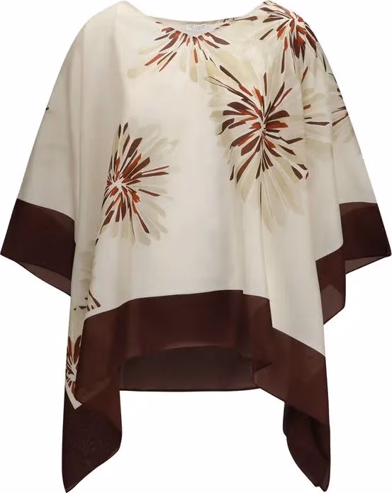Brunello Cucinelli Multicolor Silk Blouse