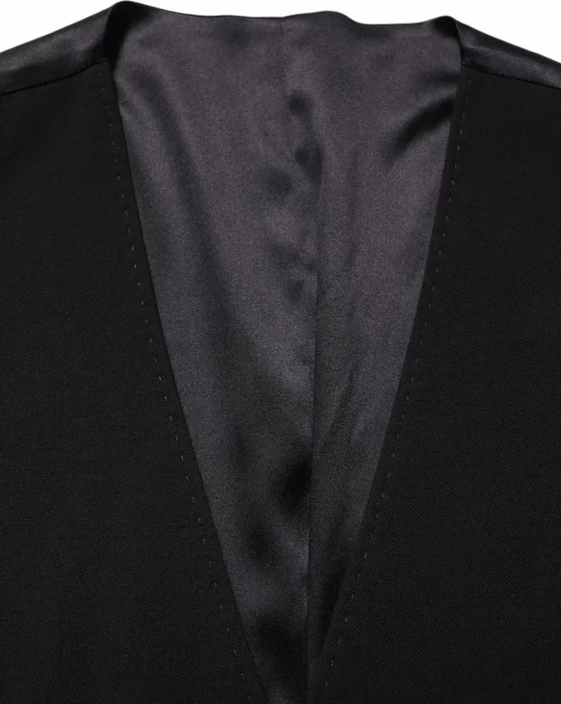 Dolce & Gabbana Black Wool Single Breasted Waistcoat Vest