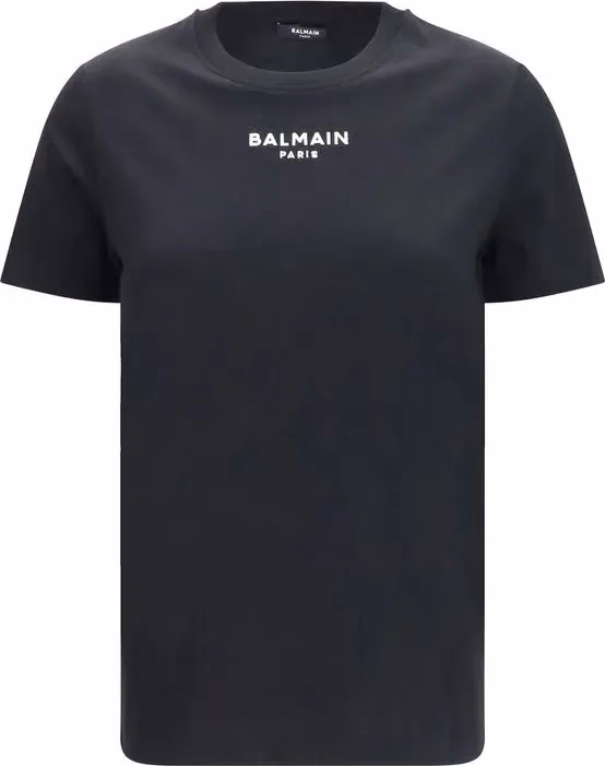 Balmain Black Cotton T-Shirt