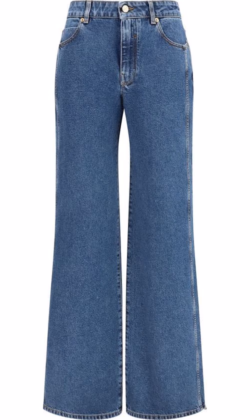 Balmain Blue Cotton Jeans Denim