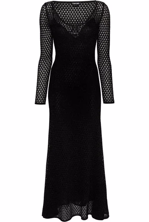 Tom Ford Black Metallic Fibre Casual Dress
