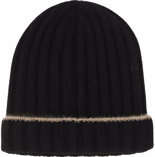 Brunello Cucinelli Black Cashmere Beanie