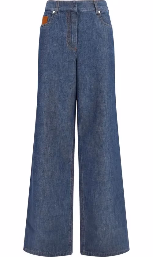 Fendi Blue Cotton Jeans Denim