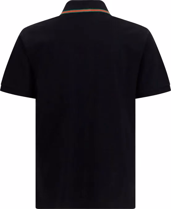 Gucci Black Cotton Polo Shirt