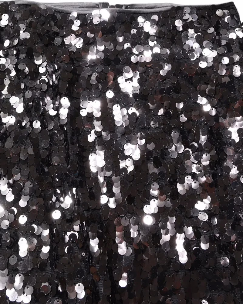 Dolce & Gabbana Brown Sequinned Embellished PencilCut Skirt
