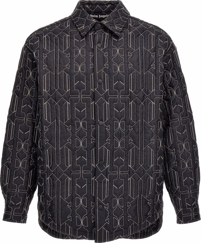 Palm Angels Gray Polyamide Shell Jacket