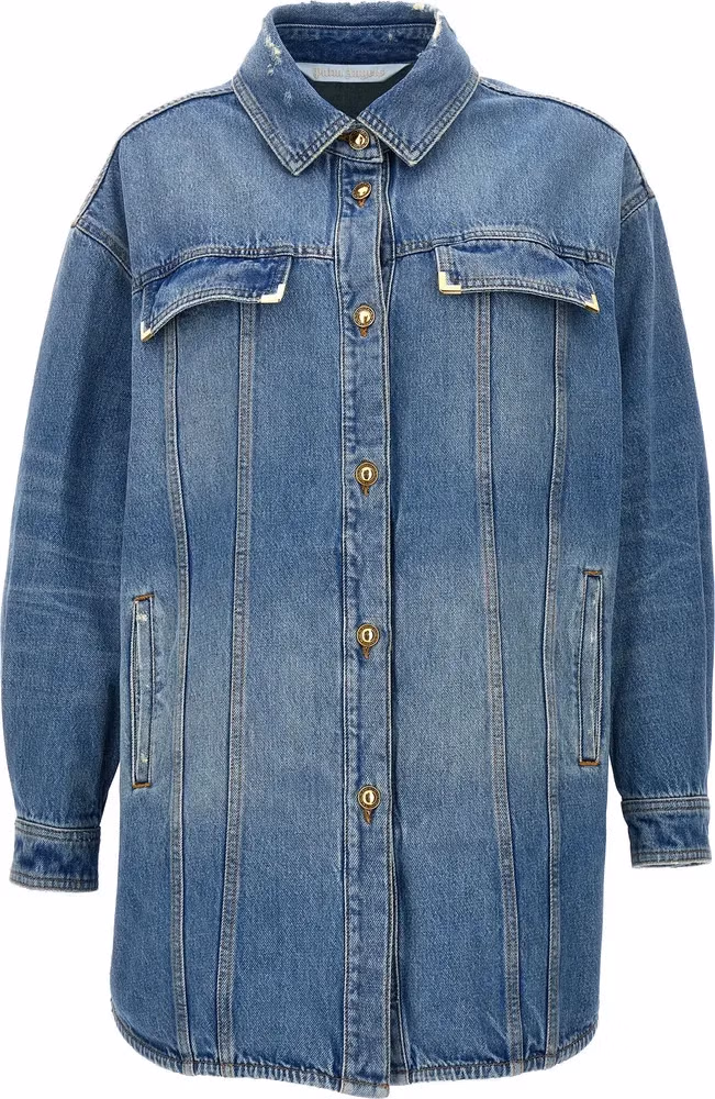 Palm Angels Blue Cotton Denim Jacket