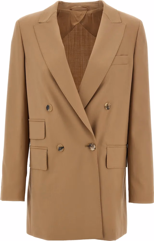 Max Mara Beige Virgin Wool Blazer