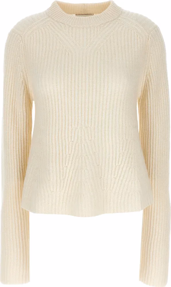 Loulou De Saison White Cashmere Cardigan