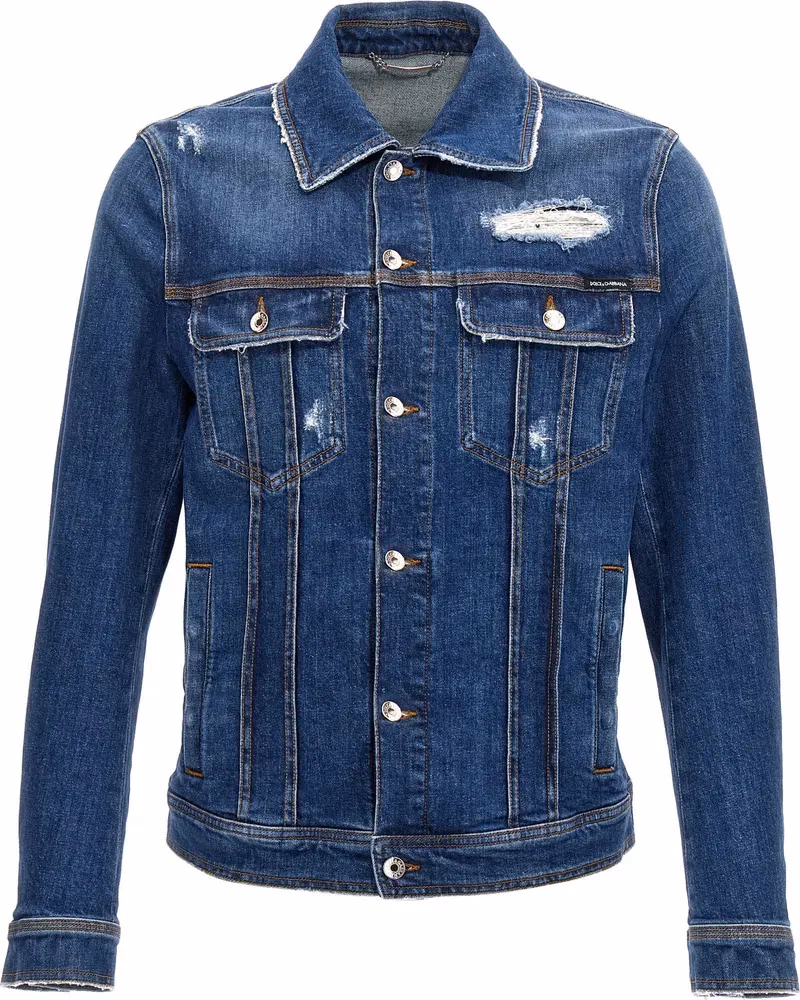 Dolce & Gabbana Blue Cotton Denim Jacket