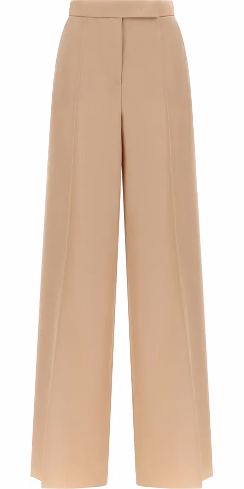 Max Mara Beige Virgin Wool Casual Pants