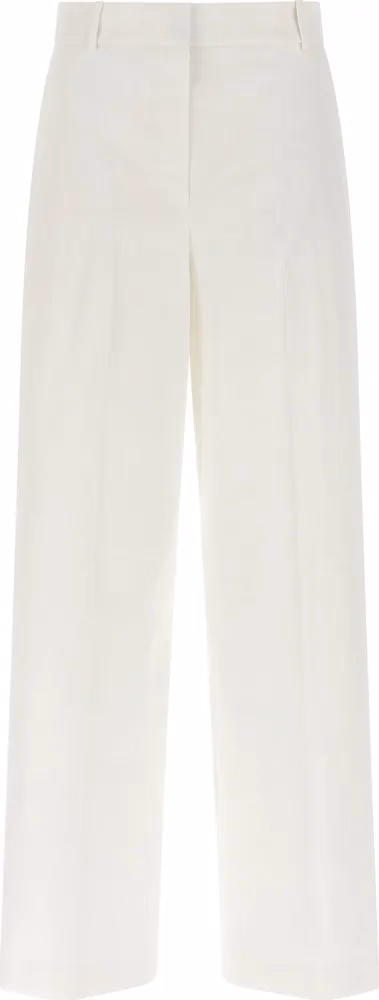 Theory White Linen Casual Pants