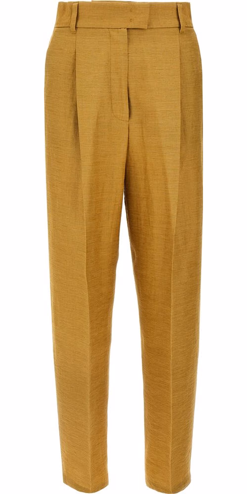 Max Mara Gold Fluorofiber Dress Pants