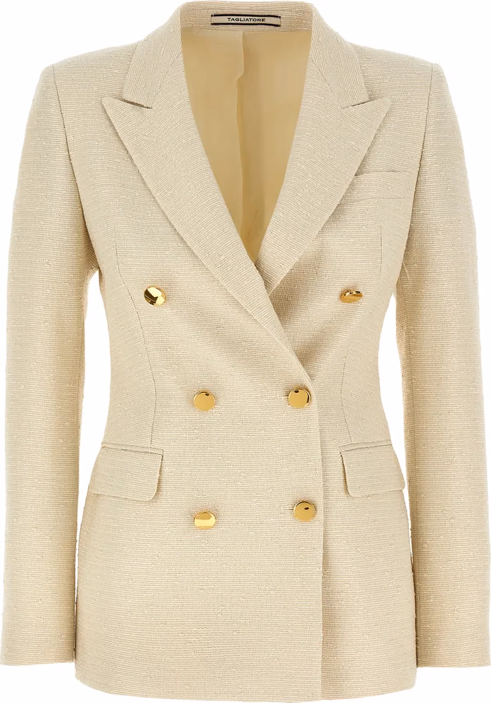 Tagliatore Beige Cotton Blazer