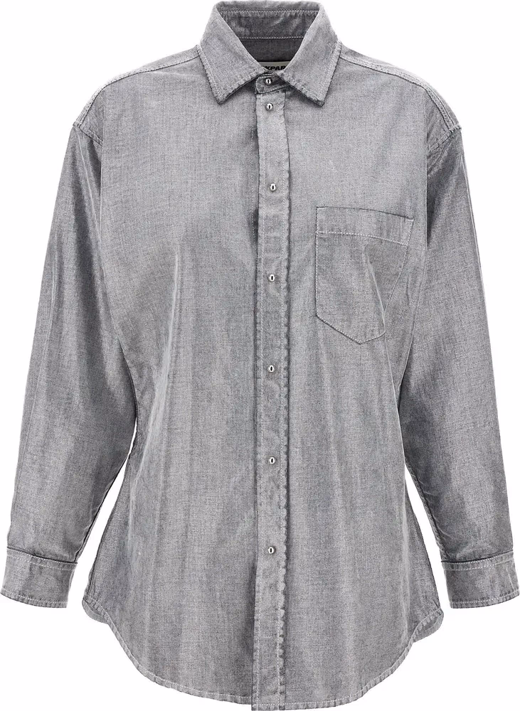 Darkpark Silver Cotton Blouse