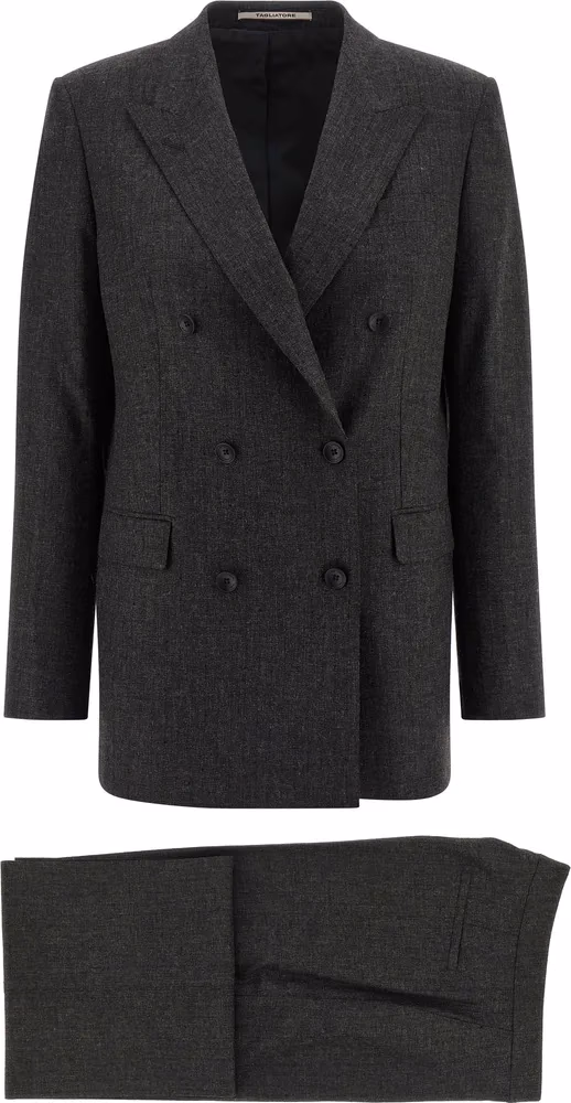 Tagliatore Gray Viscose Two-Piece Suit