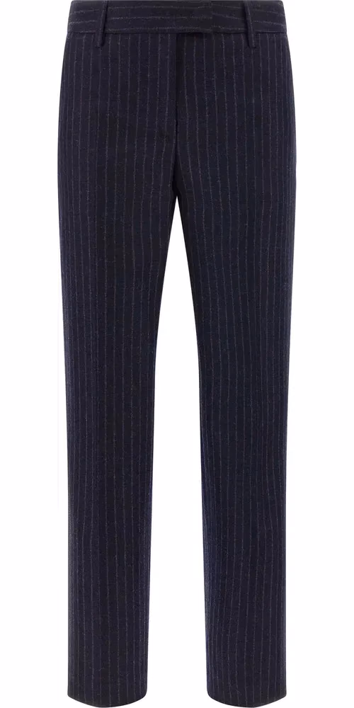 Alberto Biani Blue Virgin Wool Dress Pants