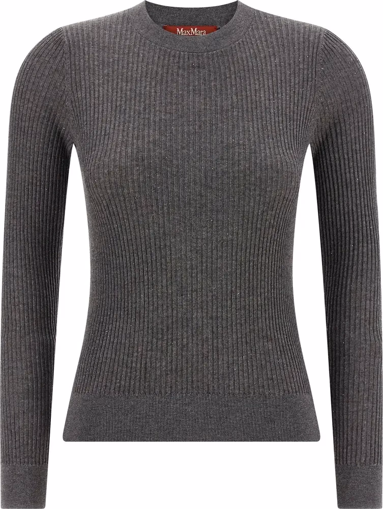 Max Mara Gray Silk Cardigan