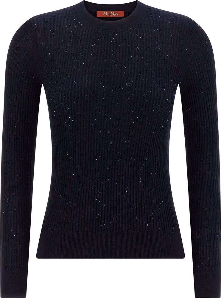 Max Mara Blue Silk Cardigan
