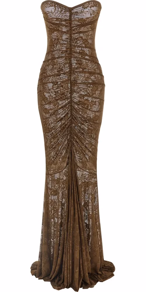 Norma Kamali Bicolor Polyamide Long Dress