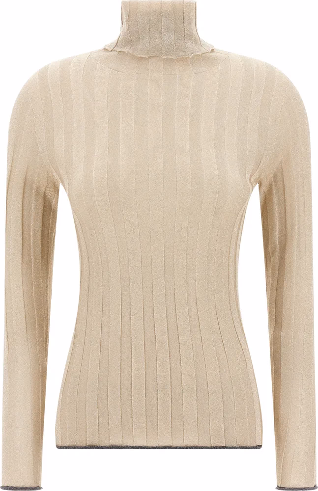 Fabiana Filippi Gold Viscose Cardigan