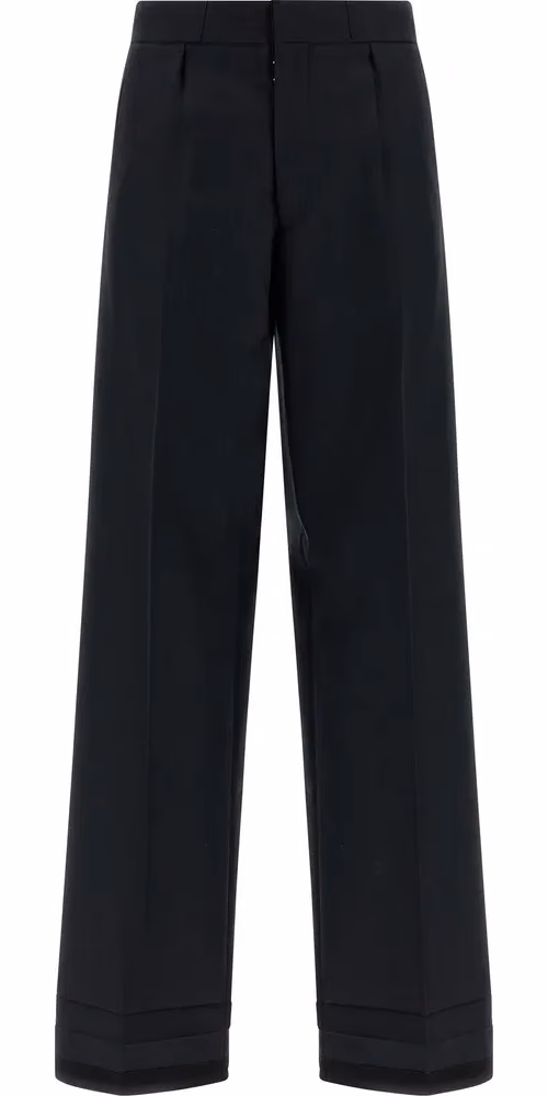 Maison Margiela Black Wool Dress Pants