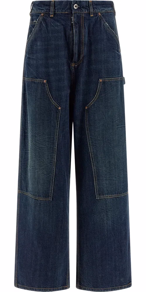 Maison Margiela Blue Cotton Relaxed Fit Jeans