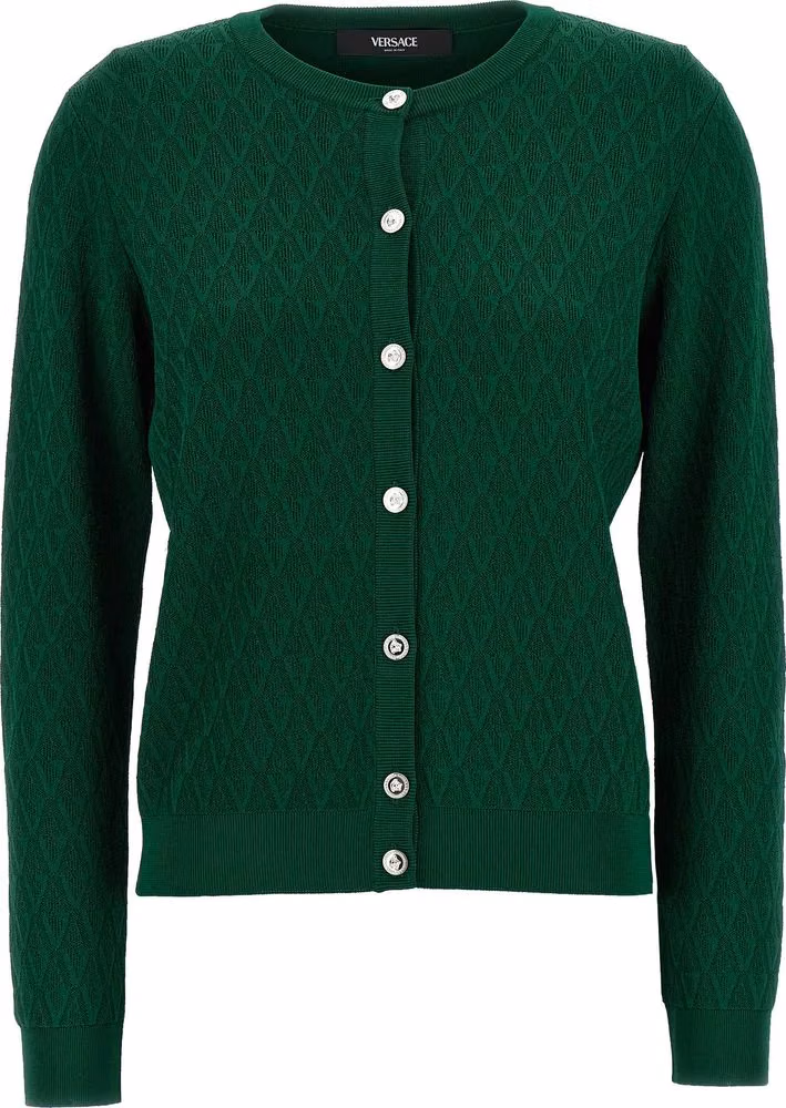 Versace Bicolor Viscose Cardigan