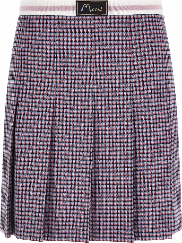 Marni Purple Viscose Long Skirt