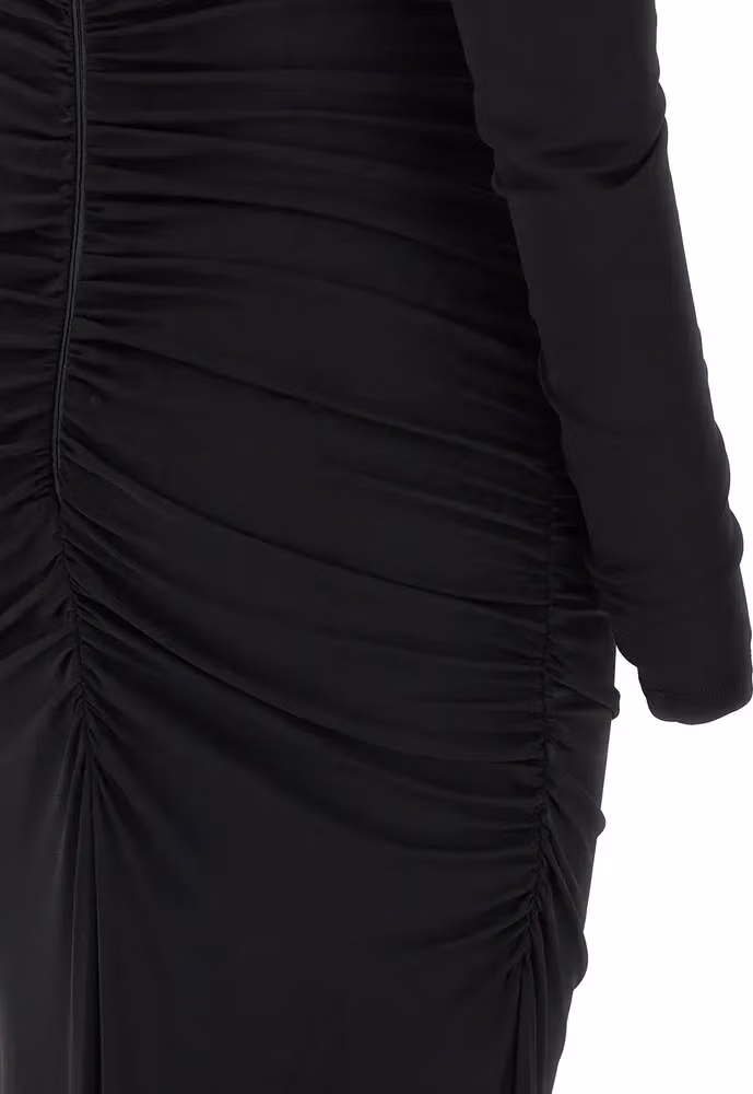 Elisabetta Franchi Black Viscose Long Dress