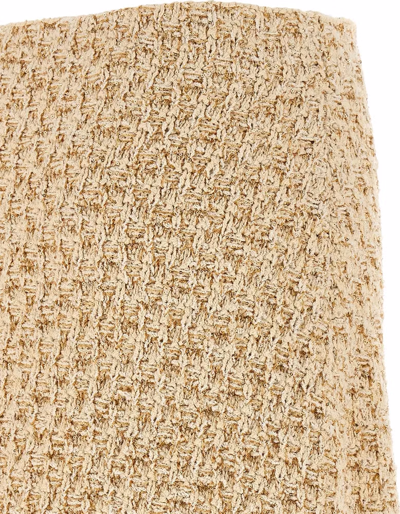 Fabiana Filippi Gold Cotton Midi Skirt