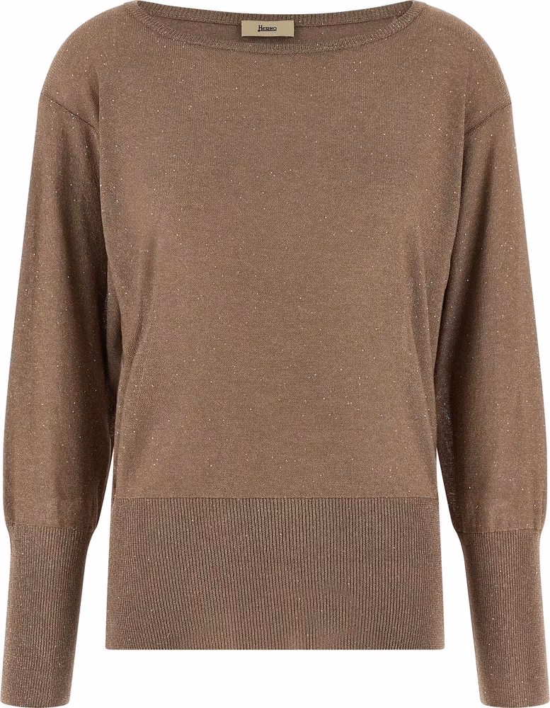 Herno Brown Viscose Cardigan