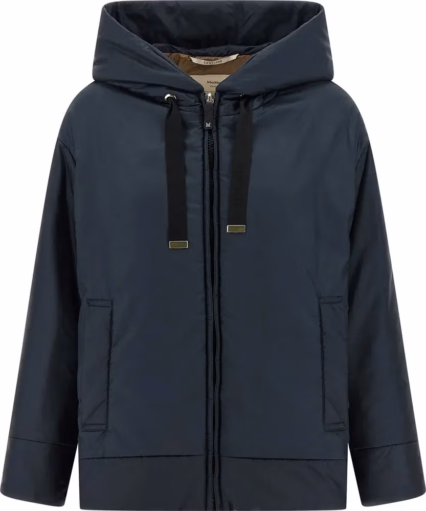 Max Mara Blue Polyester Shell Jacket