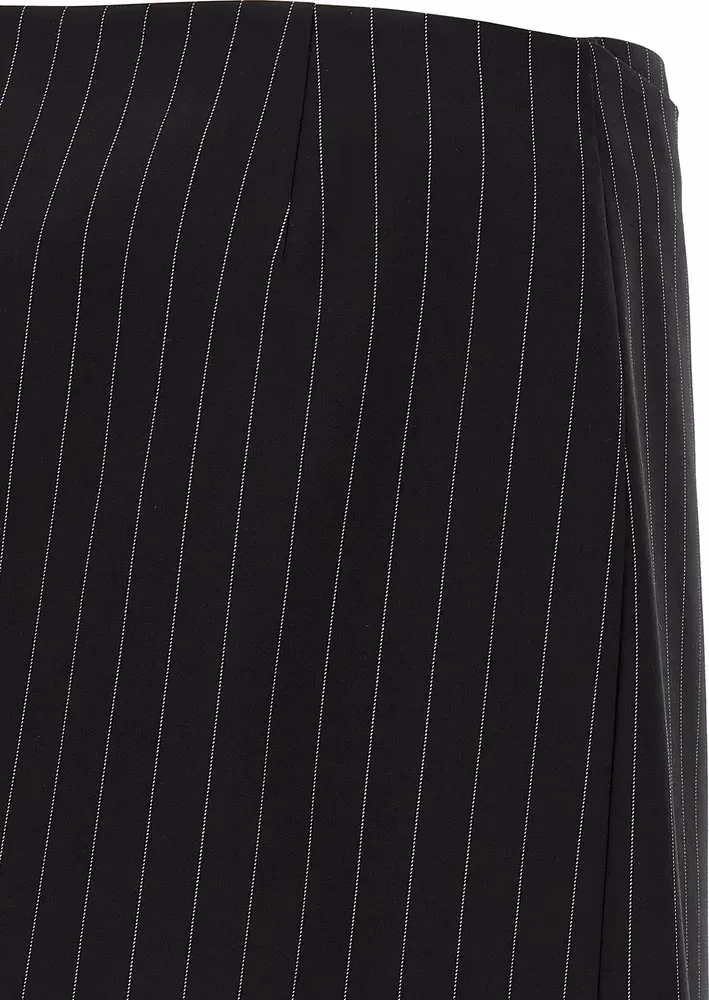 Sportmax Black Virgin Wool Long Skirt