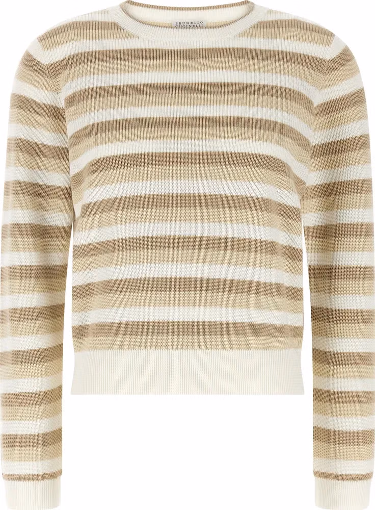 Brunello Cucinelli Beige Cotton Cardigan